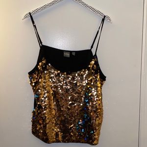 Gold sequin top